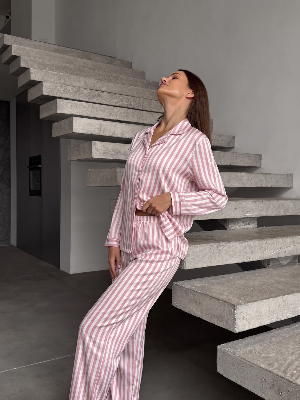 Pink Stripe Pajama Set