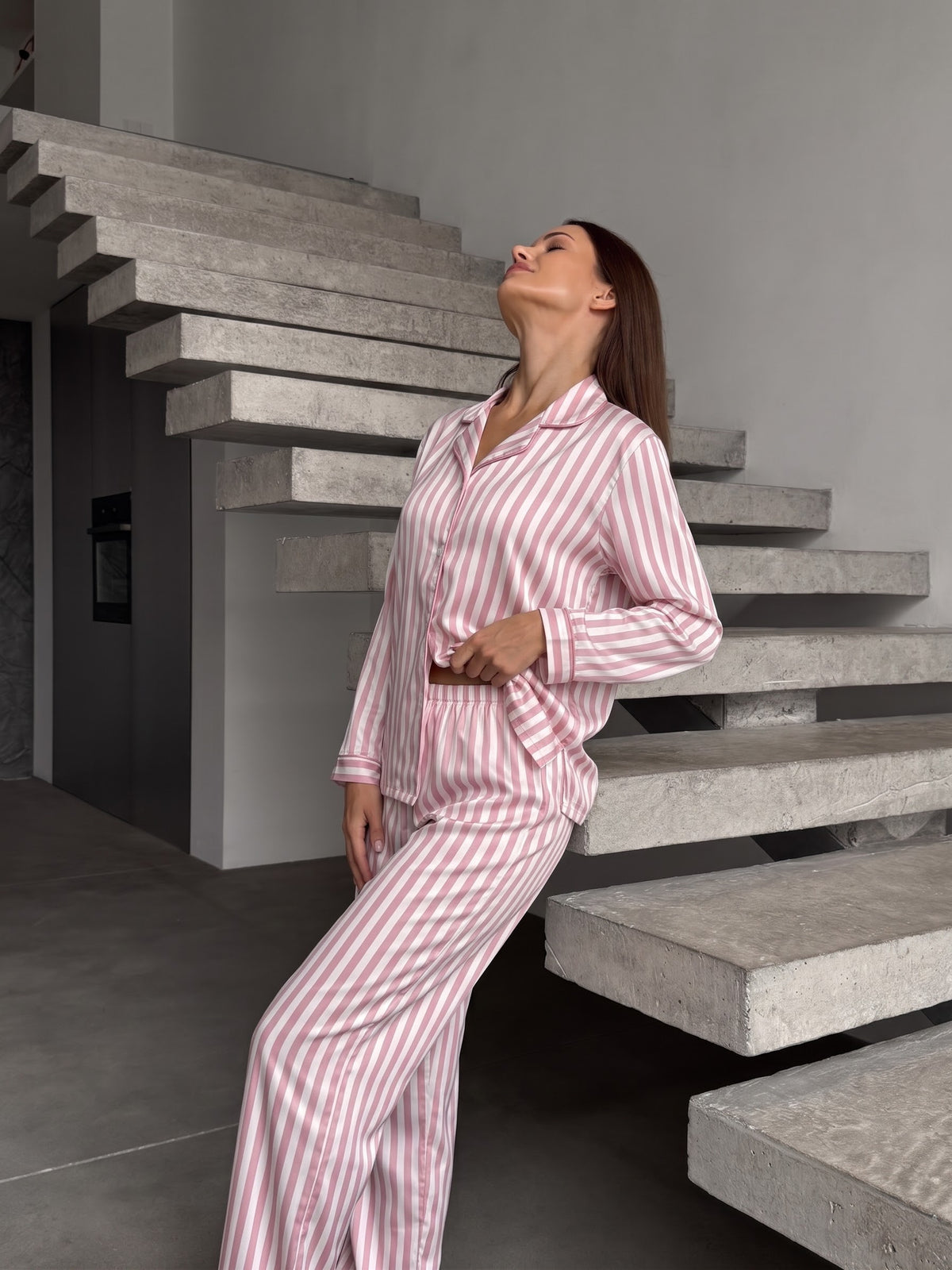 Pink Stripe Pajama Set