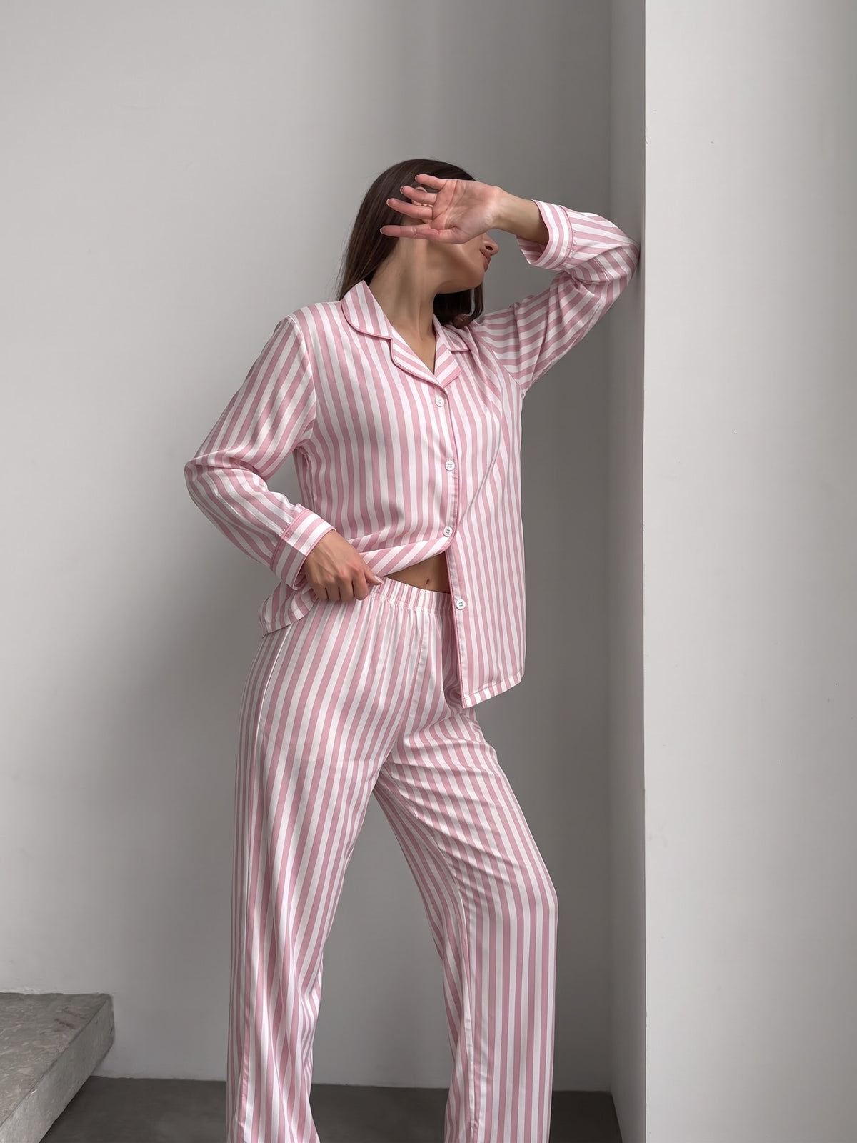Pink Stripe Pajama Set