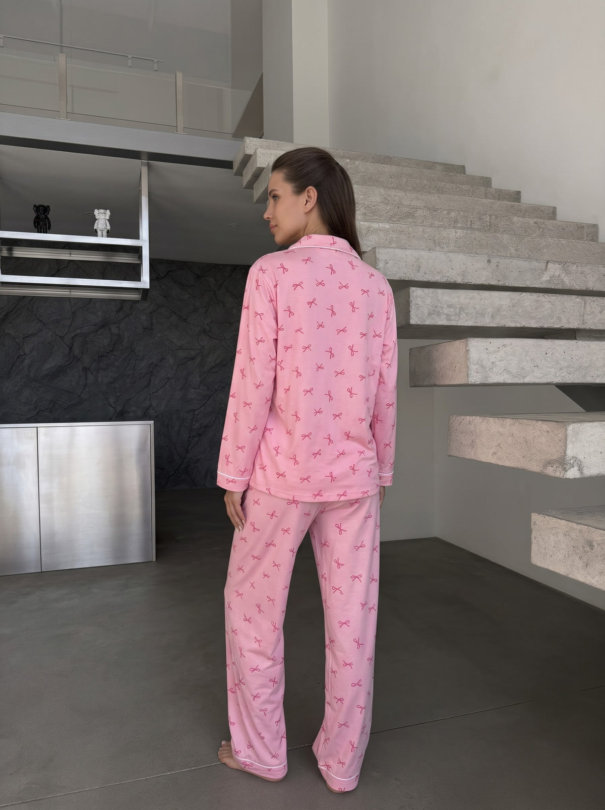 Pink Bow Pajama Set