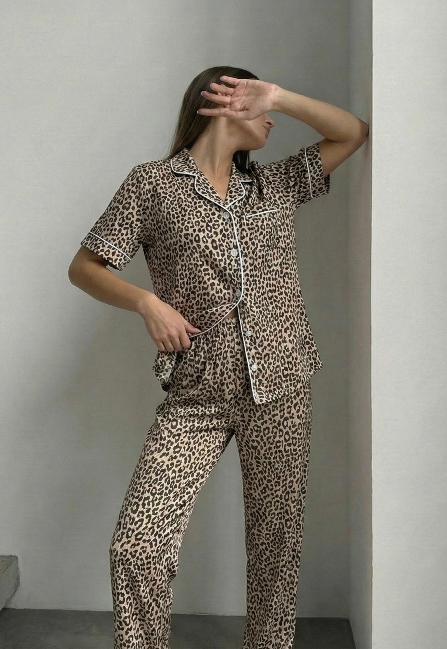 Classic Leopard Print Pajama Set